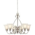 Westinghouse Westinghouse 6226400 Fontane Six Light Indoor Chandelier; Brushed Nickel 6226400